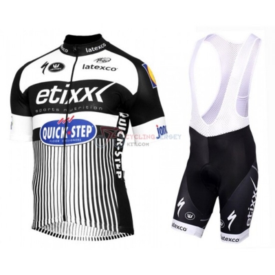 Quick Step Cycling Jersey Kit Short Sleeve 2016 White And Black
